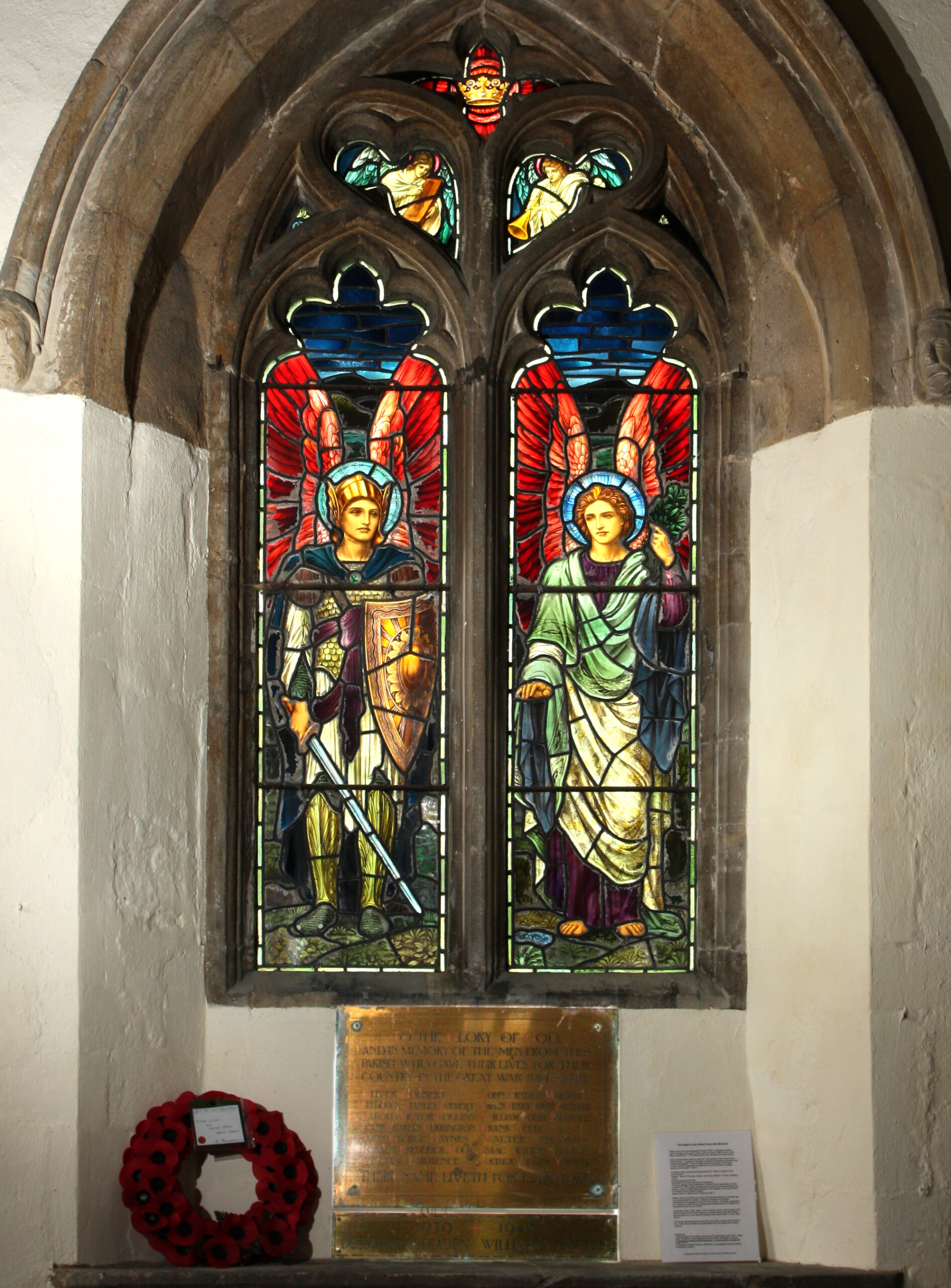 War Memorial Window – St Peter's Church, Offord D'Arcy